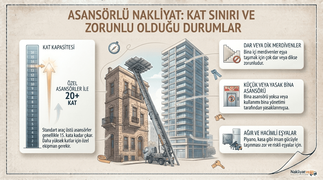 Asansörlü Nakliyat Kaçıncı Kata Kadar Çıkar? Hangi Durumlarda Zorunludur?