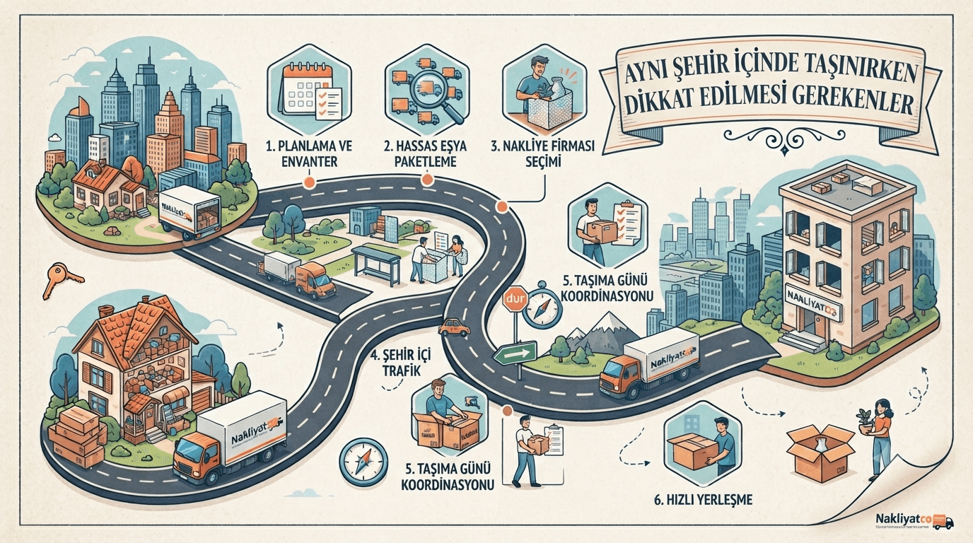 Aynı Şehir İçinde Taşınırken Dikkat Edilmesi Gerekenler