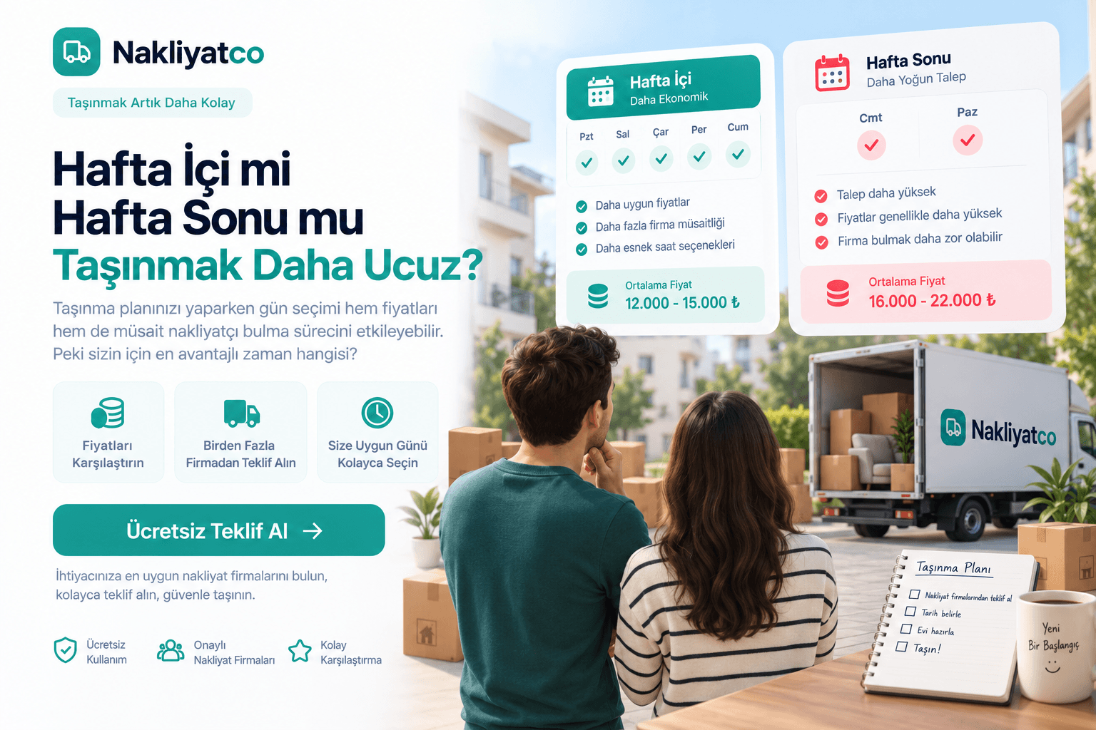 Hafta İçi mi Hafta Sonu mu Taşınmak Daha Ucuz?
