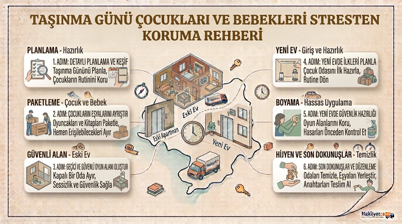 Taşınma Günü Çocukları ve Bebekleri Stresten Koruma Rehberi