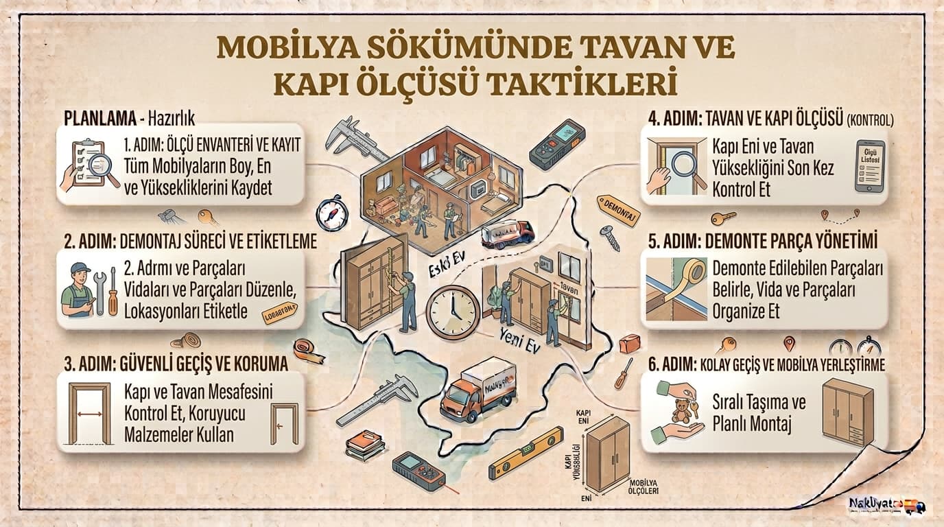 Yeni Evin Kapısından Gardırop Geçmiyor: Mobilya Sökümünde Tavan ve Kapı Ölçüsü Taktikleri